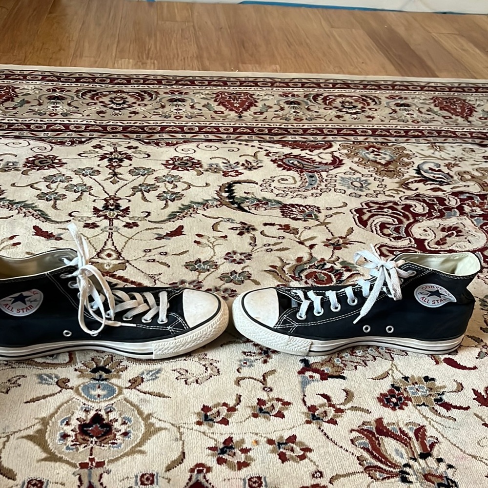 These are black converse high tops